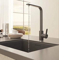 Mixline Смеситель для кухни 35к ML-GS14 (342) графит – фотография-4