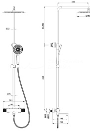 Oliveeka Душевая система Y OL-739902-BG золотая матовая – фотография-2
