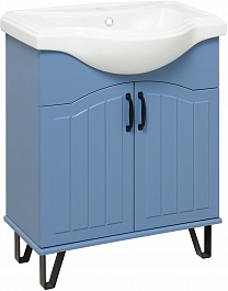 Runo Мебель для ванной Марсель 65 синяя – фотография-2