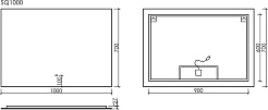 Sancos Зеркало Square 2.0 100 с подсветкой с бесконтактным выключателем – фотография-9