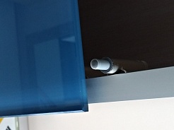 Misty Тумба с раковиной Джулия 85 прямая синяя – фотография-3