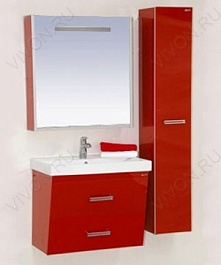 Misty Мебель для ванной Джулия QVATRO 75 конус красная – фотография-2