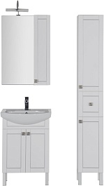 Aquanet Пенал "Честер 30" белый/серебро – фотография-2