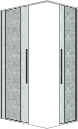 Grossman  Душевой уголок Galaxy 100x80x195 профиль хром стекло шиншилла – фотография-2