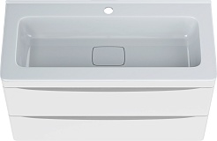 Vivon Тумба под раковину Ostin 80 подвесная белая матовая – фотография-5