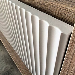 Teymi Тумба с раковиной Vitra 60 Волна подвесная дуб/белый – фотография-10