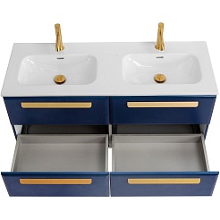 Cezares Тумба с раковиной Eco Cer-N 120 с 4 ящиками sapfiro CZR-8095-120-2 ручки сатиновое золото – фотография-4