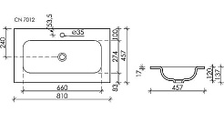Ceramicanova Мебельная раковина Grace 81 CN7012 белая – фотография-2