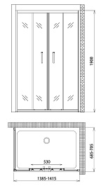 Gemy Душевой уголок Victoria S30192E-A70 – фотография-2