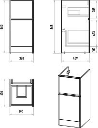 Misty Тумба с раковиной под стиральную машину Ингрид 100 R белая – фотография-17