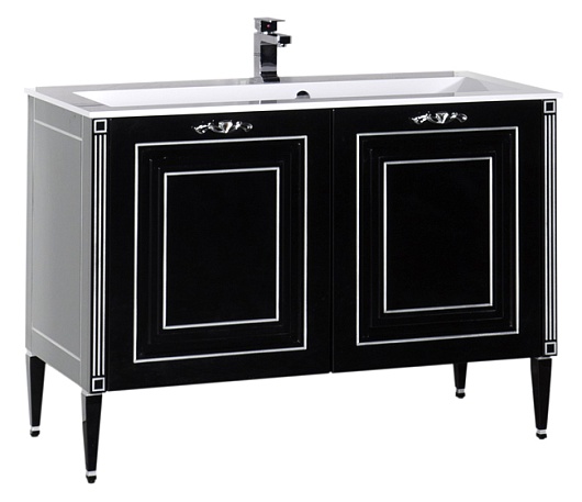 Aquanet Мебель для ванной Паола 120 черная/патина серебро (182132) – картинка-3