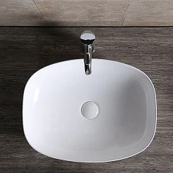 Ceruttispa Раковина накладная 51 CR0064 белая – фотография-5