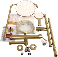 Cezares Душевая система RELAX-CVD-BORO брашированное золото – фотография-7