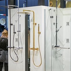 Paini Система душевая Dax-R 84PJ689TH с термостатом, брашированное золото PVD (PJ) – фотография-4