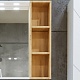 Бриклаер Мебель для ванной Кристалл 80 с нишей с зеркалом с полками и шкафчиком белая/дуб бунратти – фотография-29