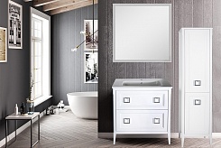 ASB-Woodline Мебель для ванной Рома 80Н белая – фотография-11