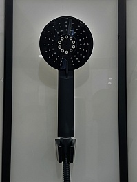 Royal Bath Душевая кабина FATO RB 90CK-TG-BL 90x90 стекло прозрачное профиль черный матовый – фотография-5