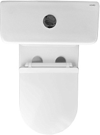 Azario Унитаз-компакт Fretta Round AZ-7121 безободковый с бачком с сиденьем микролифт белый – фотография-5