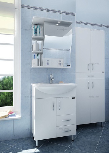 СанТа Зеркальный шкаф Волна 60 R свет – фотография-2