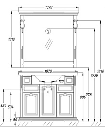 Opadiris Тумба с раковиной Риспекто 100 Weiss – фотография-2