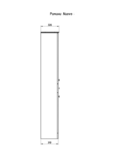 ASB-Woodline Пенал Римини Nuovo 30 антикварный орех – фотография-4