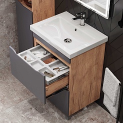 Vigo Мебель для ванной Wave 600-0-2 дуб золотой – фотография-11