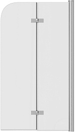 Teymi Шторка на ванну Anni 80x140 профиль хром стекло прозрачное – фотография-1