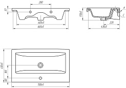 Misty Тумба с раковиной Ненси 70 серая матовая – фотография-8