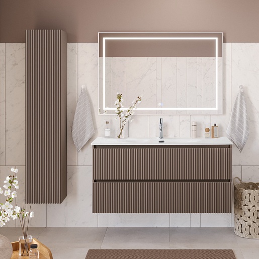 BelBagno Тумба под раковину Uno 120 подвесная Бежевый матовый – картинка-11