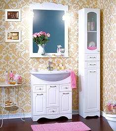 Бриклаер Тумба с раковиной Анна 75 белая – фотография-4