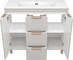 Brevita Тумба под раковину Risacca Crema 100 серая – фотография-3