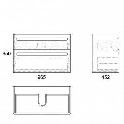 Owl 1975 Тумба с раковиной Otalia 100, 2 ящика – фотография-2