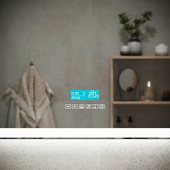 Sancos Зеркало City 2.0 90x70 с подсветкой и часами – фотография-3