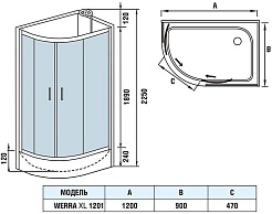 WeltWasser Душевая кабина Werra XL 1201 R – фотография-9