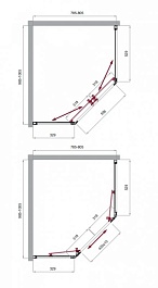 BelBagno Душевой уголок Uno 100/80 UNO-195-PH-2-100/80-C-Cr стекло прозрачное – фотография-3