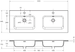 BelBagno Тумба с раковиной Kraft 120 подвесная Rovere Tabacco двойная раковина – фотография-15