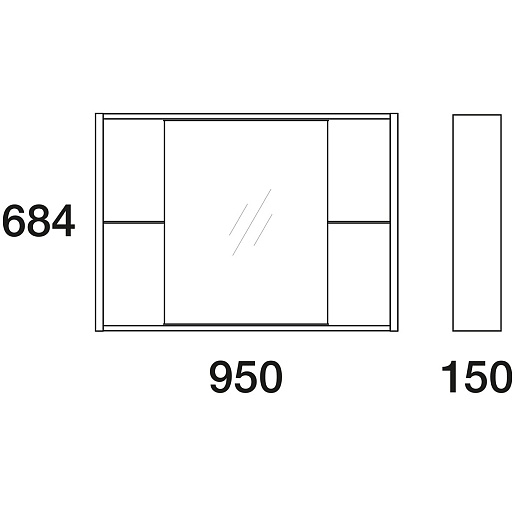  Зеркальный шкаф Белль 100 – фотография-4
