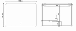 Vincea Зеркало 80x60 VLM-3BE800-2 с ореольной подсветкой и антизапотеванием – фотография-7