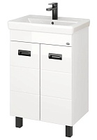 Onika Тумба под раковину Балтика-Квадро Black 55 напольная белая