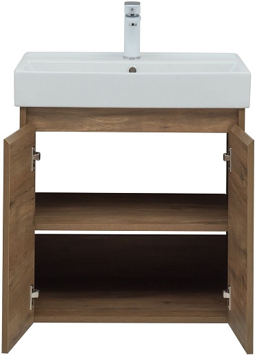 Aquanet Мебель для ванной Nova Lite 60 2 дверцы подвесная дуб рустикальный – картинка-9