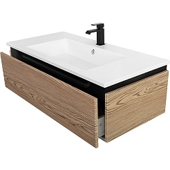 Cezares Тумба с раковиной Slider 100 подвесная дуб тангент – фотография-4