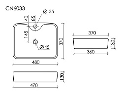 Ceramicanova Мебельная раковина Element 48 CN6033 белая – фотография-4