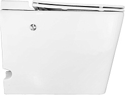 Azario Унитаз приставной AZ101 импульсный безободковый с сиденьем микролифт белый – фотография-11