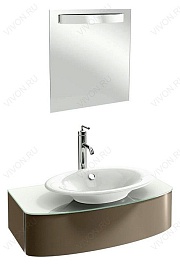 Jacob Delafon Тумба с раковиной Presquile 85 титан – фотография-4