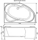 Aquanet Акриловая ванна Capri R 160x100 см – фотография-16