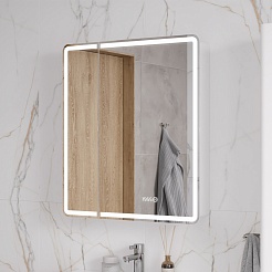 Equil Зеркальный шкаф Nice 70 белый – фотография-7