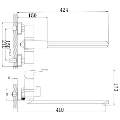 Rossinka Смеситель RS36-32 универсальный – фотография-2