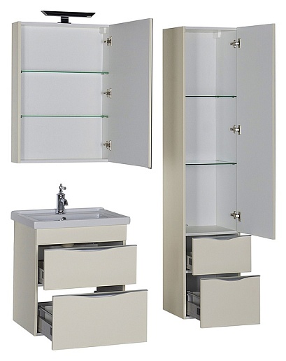 Aquanet Пенал для ванной "Эвора" крем – картинка-7