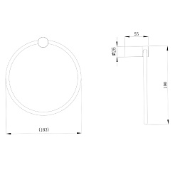 Raiber Полотенцедержатель Graceful RPG-80006 матовое золото – фотография-3