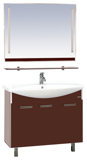 Misty Мебель для ванной Джулия 120 прямая коричневая – фото-1